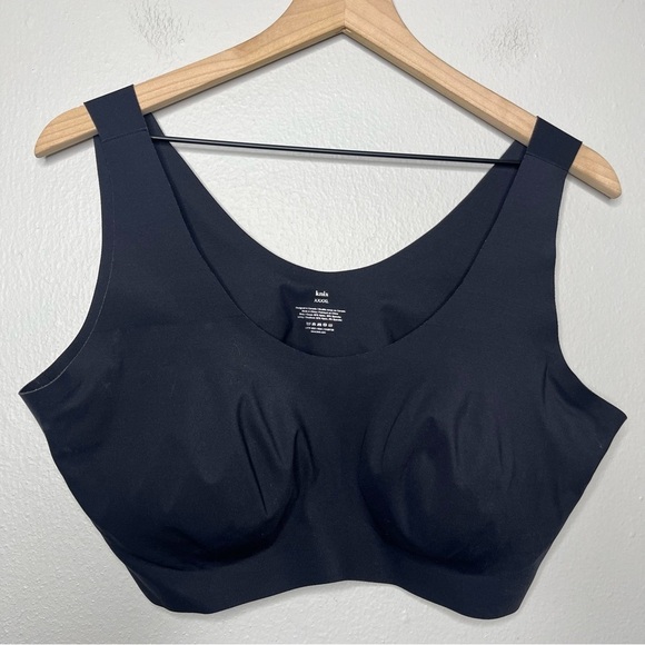 Knix‎ Women Bra XXXXL Wireless 4X Seamless Black Casual Scoop Neck Lounge - Picture 1 of 4